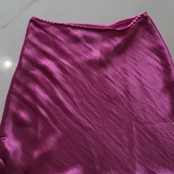 Asos Petite Pink Satin Mini Skirt O Sold Out Barbiecore Y2K - Picture 4 of 4
